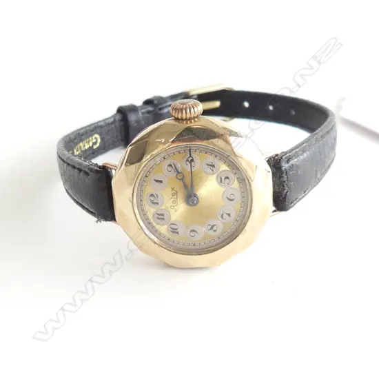 9ct. GOLD 1920'S LADY'S ROLEX WRISTWATCH, RUNNING