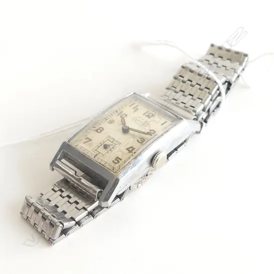 SUPER ROAMER 1950s TANK WATCH STAINLESS MANUAL RUNNING