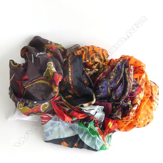 10 ASST. SCARVES; SOME SILK