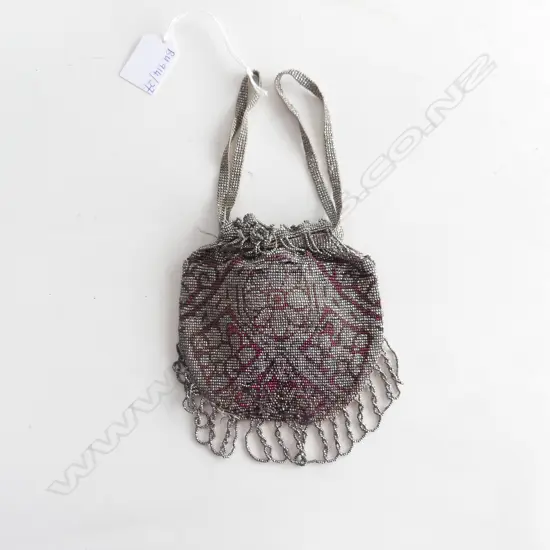 ANTIQUE BEADED BAG W.120mm