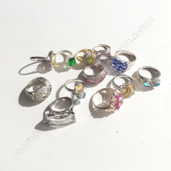 12 STG COSTUME RINGS 70gm.