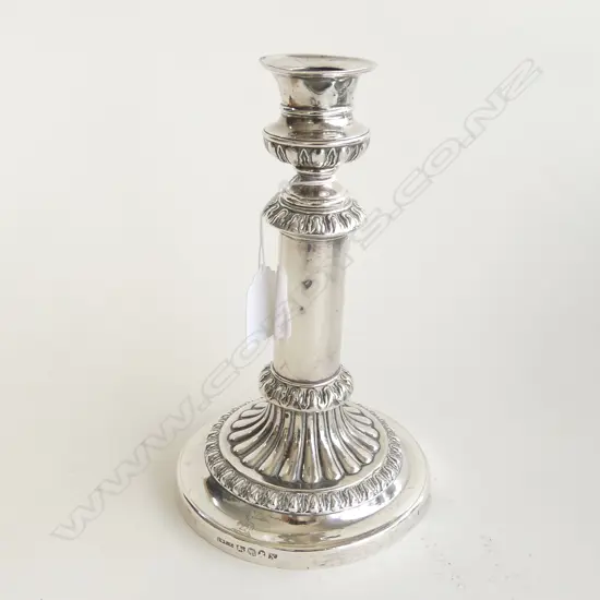 GEO IV SILVER CANDLESTICK. SHEFF 1817 by JOHN & THOMAS SETTLE. H.205mm