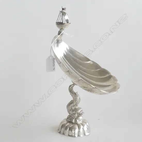 GERMAN NEF STERLING TROPHY INSCRIBED 'GOUVERNEUR STRUYCKEN TROPHEE'. 377gms H.280mm