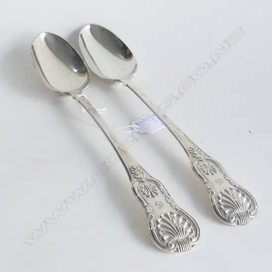 PR STG SILVER SERVING SPOONS LONDON 1857 319gm.