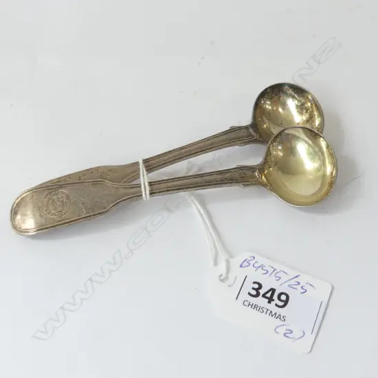 PAIR OF WILLIAM lV STG SALT SPOONS MAKER IWD LONDON 1830  46 GM