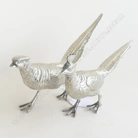 PR SILVER METAL PHEASANTS L.230mm