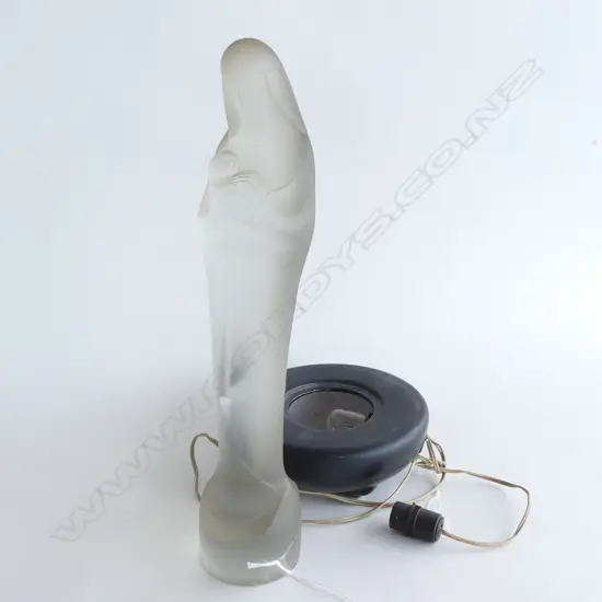 A SATEF UITERWALL DESIGNED LEERDAM MADONNA AND CHILD WITH ILLUMINATED BASE H.380mm