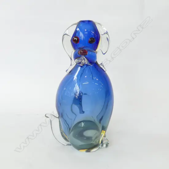 An art glass modern  bottle  vase in shape of dog