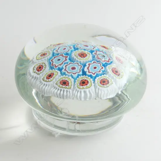 MURANO GLASS PAPERWEIGHT WITH LABEL ON BASE Dia.80mm