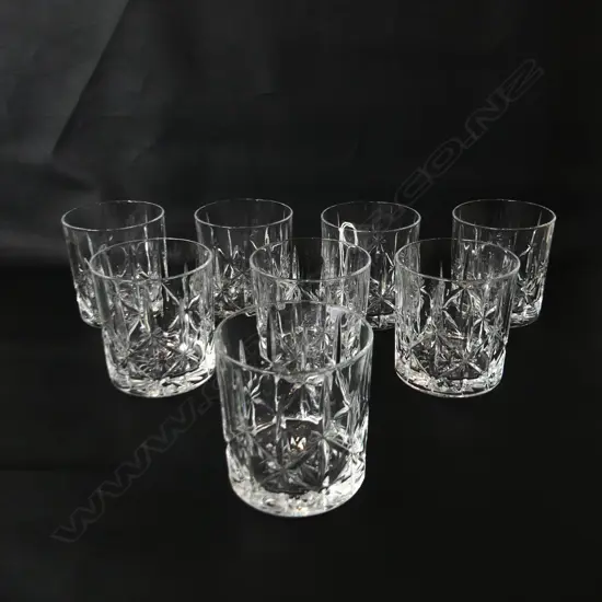 SET 8 WATERFORD CRYSTAL MARQUIS LG DOUBLE OLD FASHIONED TUMBLERS H.95mm