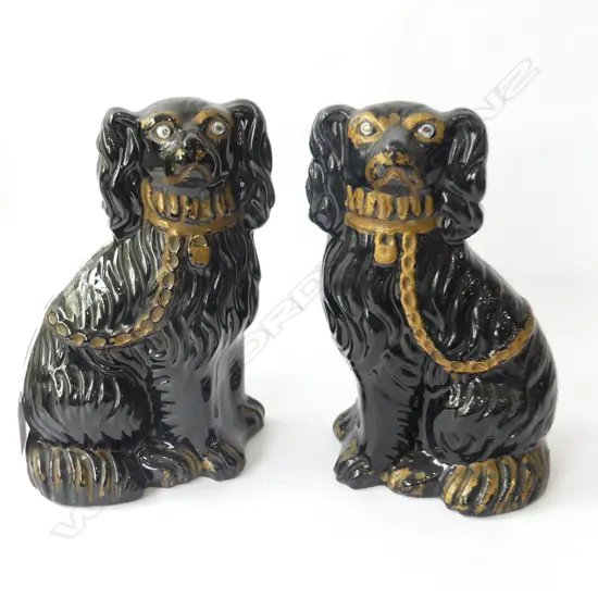 PR BLACK STAFFORDSHIRE DOGS H.220mm