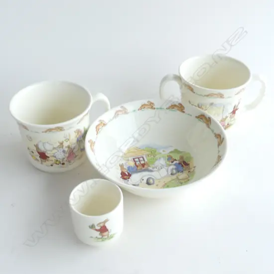 R.D. BUNNYKINS BOWL /TWO MUGS/EGG CUP