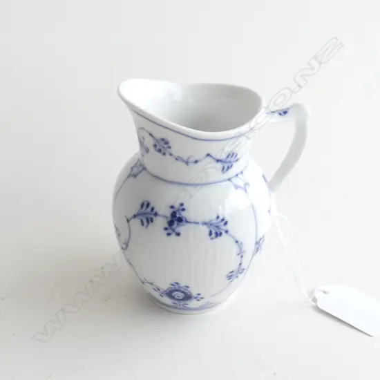 ROYAL COPENHAGEN BLUE FLUTED CREAM JUG H.100mm (retail $190)
