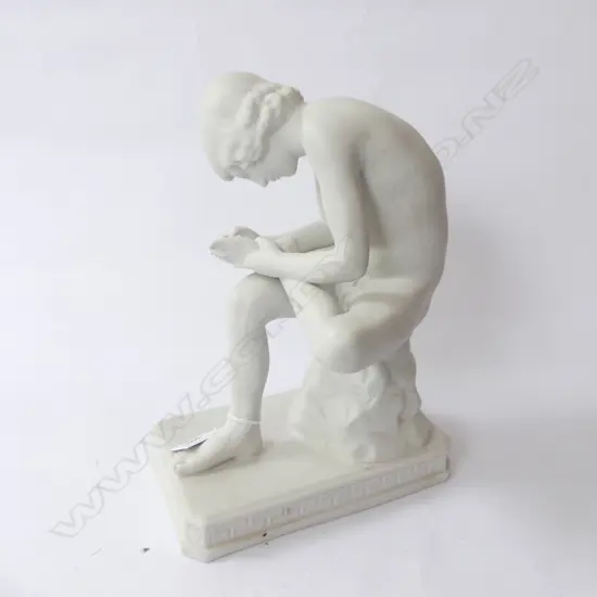 GERMAN PORCELAIN FIGURE OF SPINARO 'THE THORN PULLER H.260mm