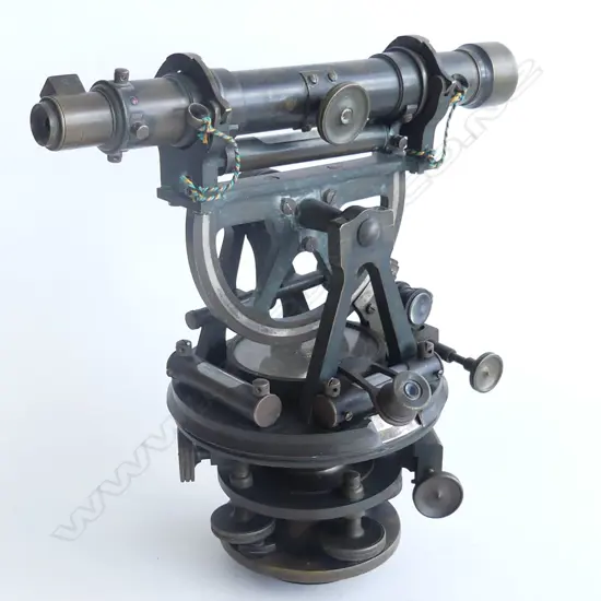 TROUGHTON & SIMMS BRASS THEODOLITE (1824-1916) earlier model, w COMPASS TABLE...