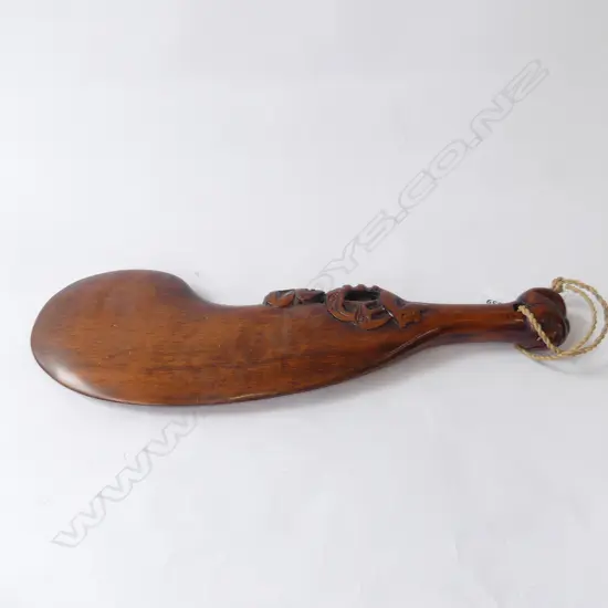 CARVED WOODEN PATU L.400mm