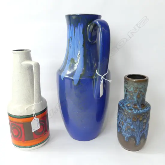 3 RETRO GERMAN VASES H.350 (AF) / 260 / 200mm