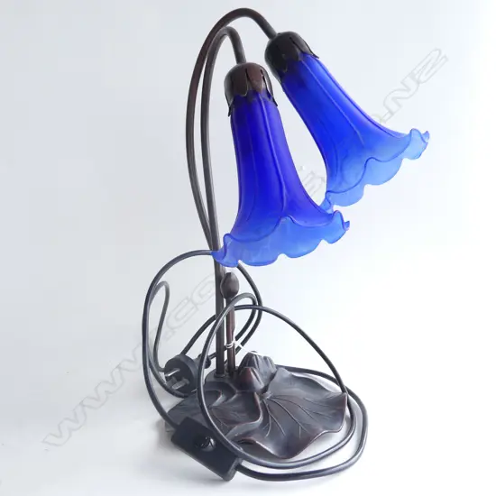 BLUE LILY LAMP H.400mm