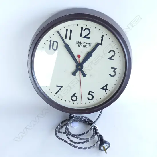 VINTAGE SMITHS 'SECTRIC' WALL CLOCK 360mm dia