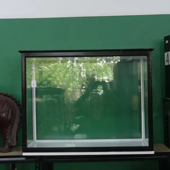 BLACK PAINTED WOODEN DISPLAY CASE 825 x 360 x 650mm