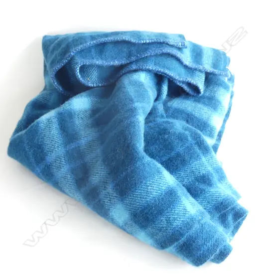 BLUE CHECK ONEHUNGA WOOLLEN MILLS BLANKET
