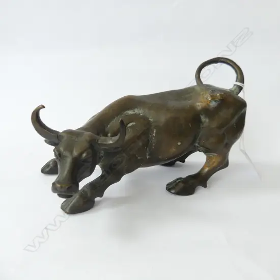 MID CENTURY BRONZE BULL W.190mm