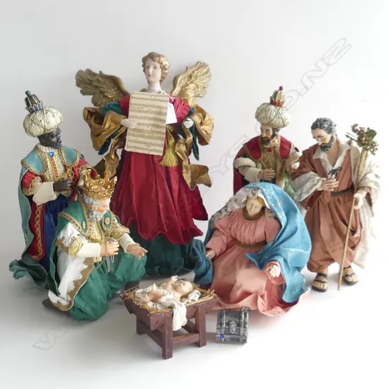 6 PCE NATIVITY SET + ANGEL H.340mm