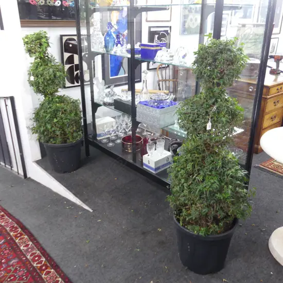 PAIR TRIPLE IVY TOPIARY BALLS H.1250mm