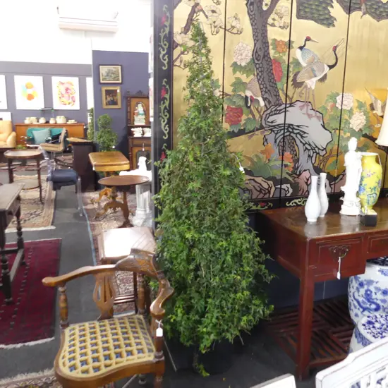 PAIR LARGE IVY TOPIARY CONES H.1860mm