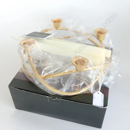 GEORGE JENSEN ADVENT CROWN CHRISTMAS CLASSICS CANDLE HOLDER & CANDLES - NEW IN BOX