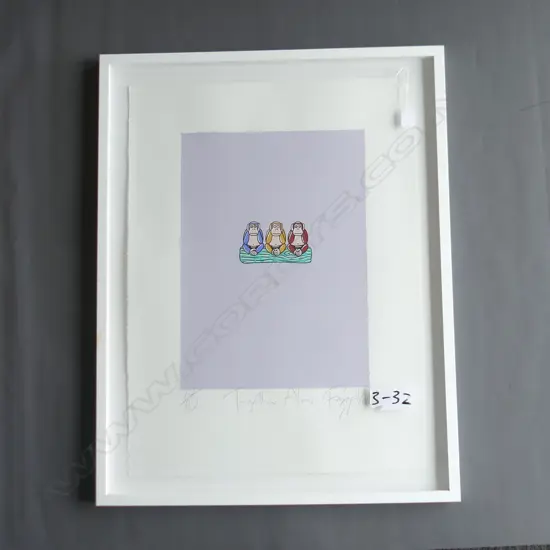 DICK FRIZZELL SCREENPRINT 'TOGETHER ALONE' 20/60 500 x 360mm SIGNED & DATED '08