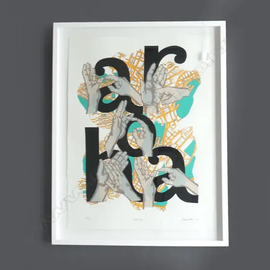 ROBERT ELLIS 'AROHA' SCREEN PRINT 760 x 560mm 20/60 SIGNED & DATED '08