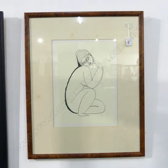 FRAMED & GLAZED LITHO - INDIAN WOMAN – 275 x 375mm