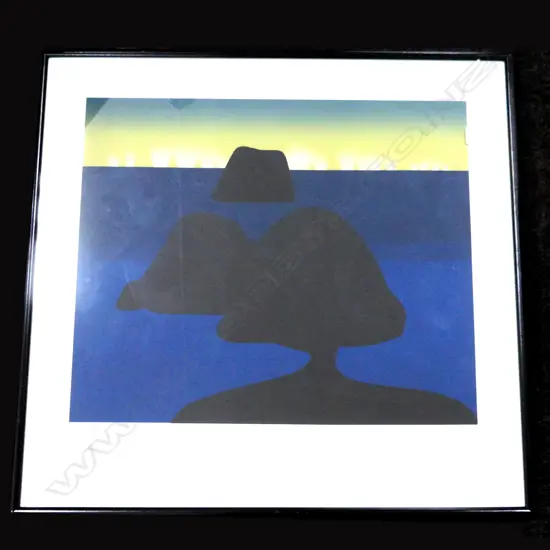 M. D. SMITHER UNTITLED 'DAWN OVER ROCKS' SCREEN PRINT 1976 555 x 660mm