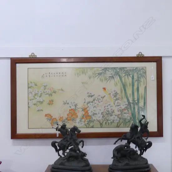 LGE ORIENTAL W/C ON FABRIC 595 x 1200mm