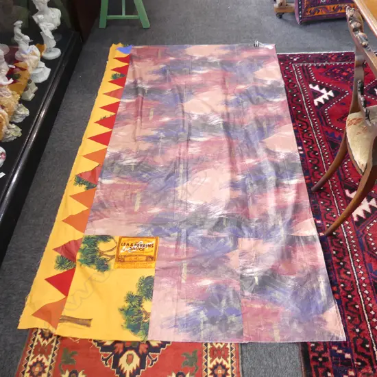 MALCOLM HARRISON LGE STITCHED ARTWORK 'LEA & PERRINS' 2000 x 1100mm