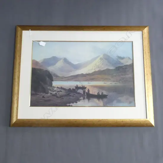 BARTHOLOMEW WATKINS PRINT 'THE HERRING FLEET, LEENANE, CO. GALWAY 390 x 590mm