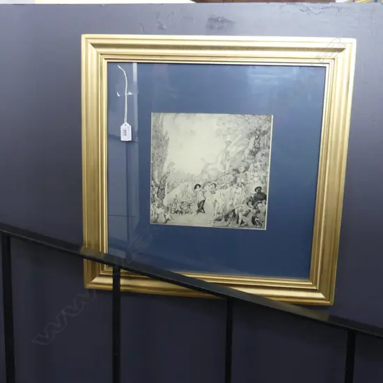 NORMAN LINDSAY PRINT 172/500 SYDNEY 1924 230 x 240mm