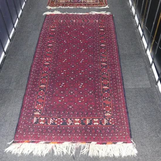 AFGHAN KHAMYAB HAND KNOTTED ALL WOOL RUG 2000 x 1080mm