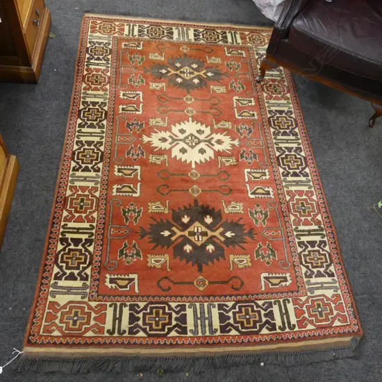HAND KNOTTED ALL WOOL RUG 1950 x 1160mm