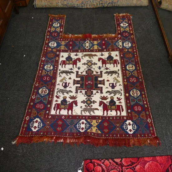 ALL WOOL HAND KNOTTED TENT HANGING 1400 x 980mm