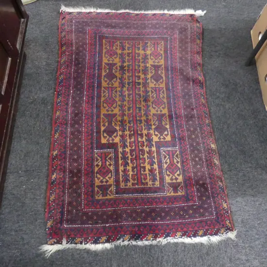 HAND KNOTTED ALL WOOL RUG 1200 x 800mm