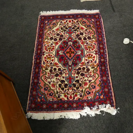 #258G PERSIAN MALAYER HAND KNOTTED RUG 100 x 62 CM