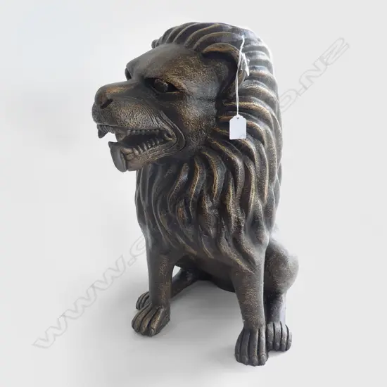 LGE PAINTED CERAMIC LION H.550mm