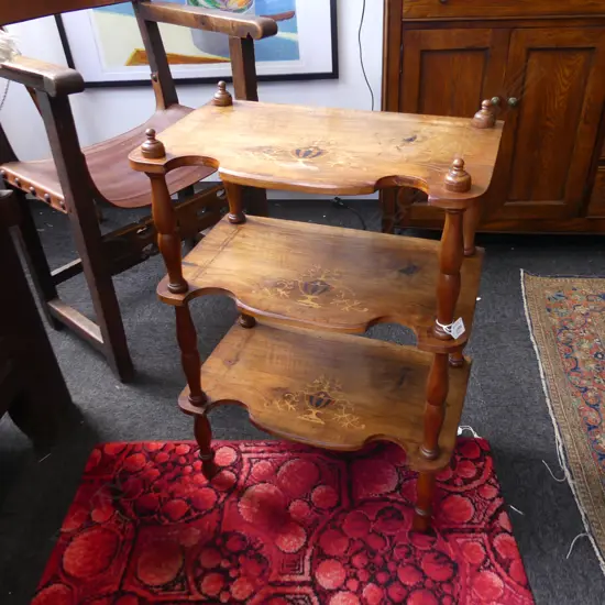 INLAID VICTORIAN 3 TIER SHELVES 560 x 330 x 780mm
