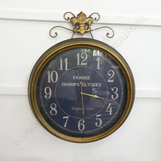 LARGE RETRO QUARTZ WALL CLOCK- Dia.600mm