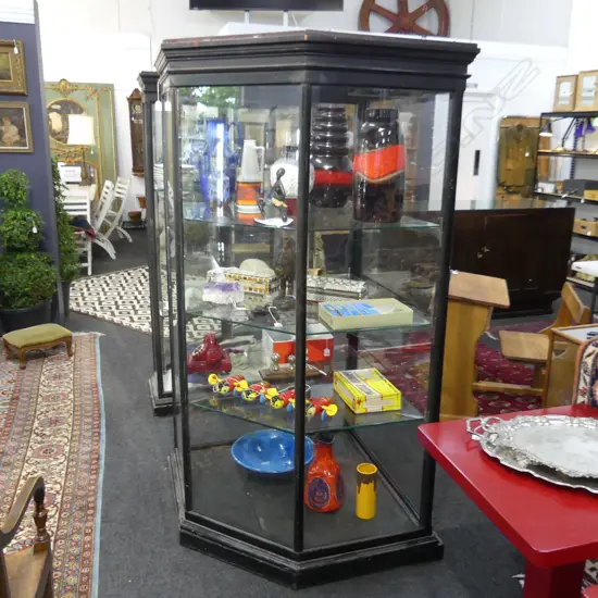 DISPLAY CABINET  EX STEWART DAWSON 890 x 890 x 1785mm