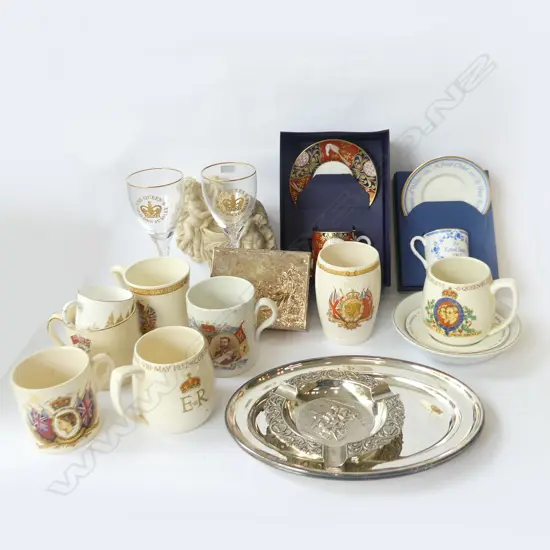 BOX LOT ASST. ROYAL CHINA; ROYAL WORCESTER BOXED ETC