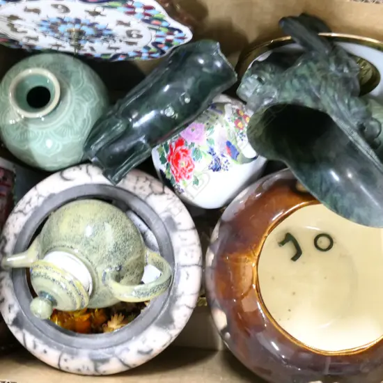 BOX LOT ASST. ORIENTAL ITEMS