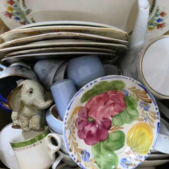 BOX LOT ASST. CHINA; GERMAN COFFEE SET ETC